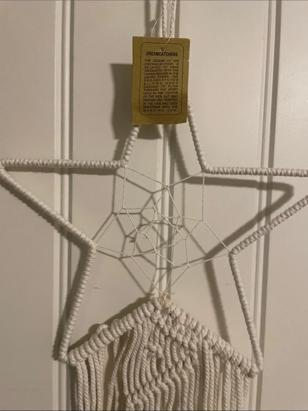 Bohemian Star Macrame Wall Hanging - White